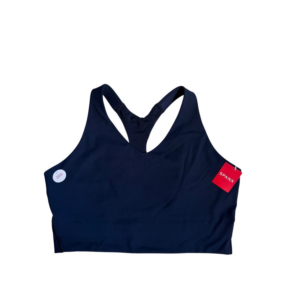 NWT SPANX Womens Longline Medium Impact Sports Bra (Navy) - 2X